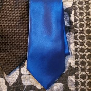 Shiny blue tie